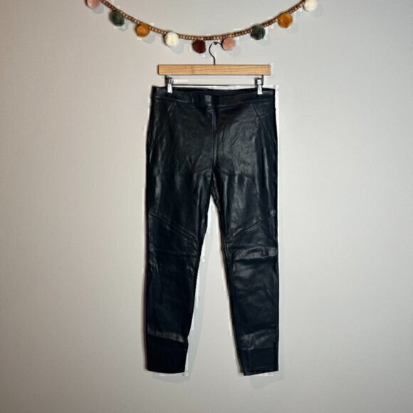 Free People black faux leather leggings - Picture 1 of 5